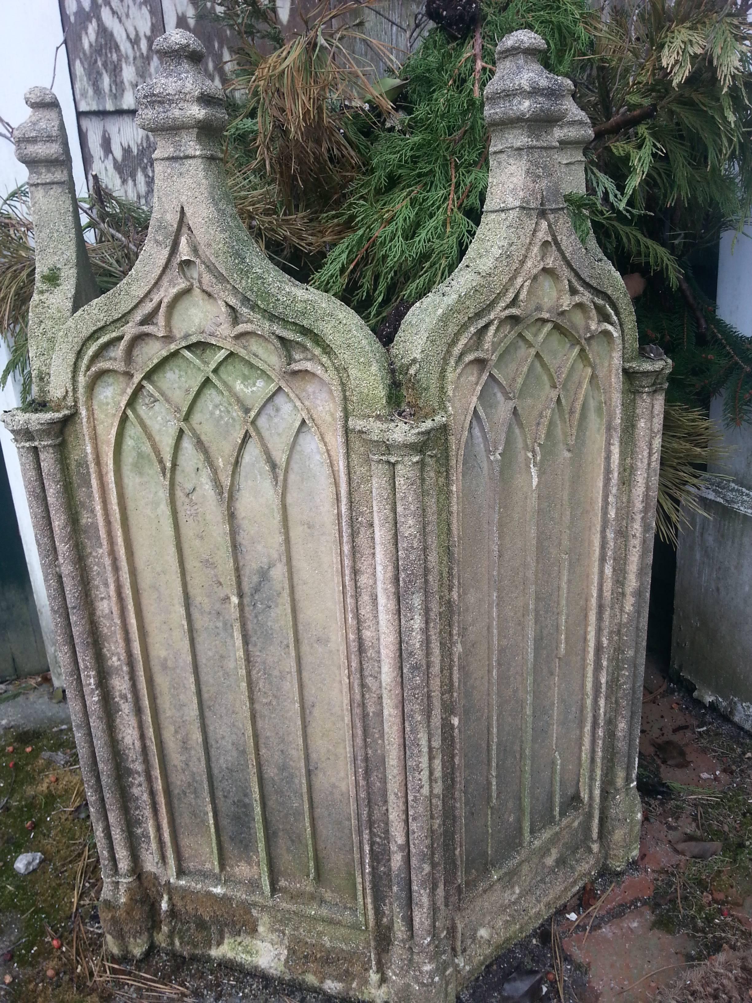 Gothic concrete planter For Sale