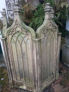 Gothic concrete planter