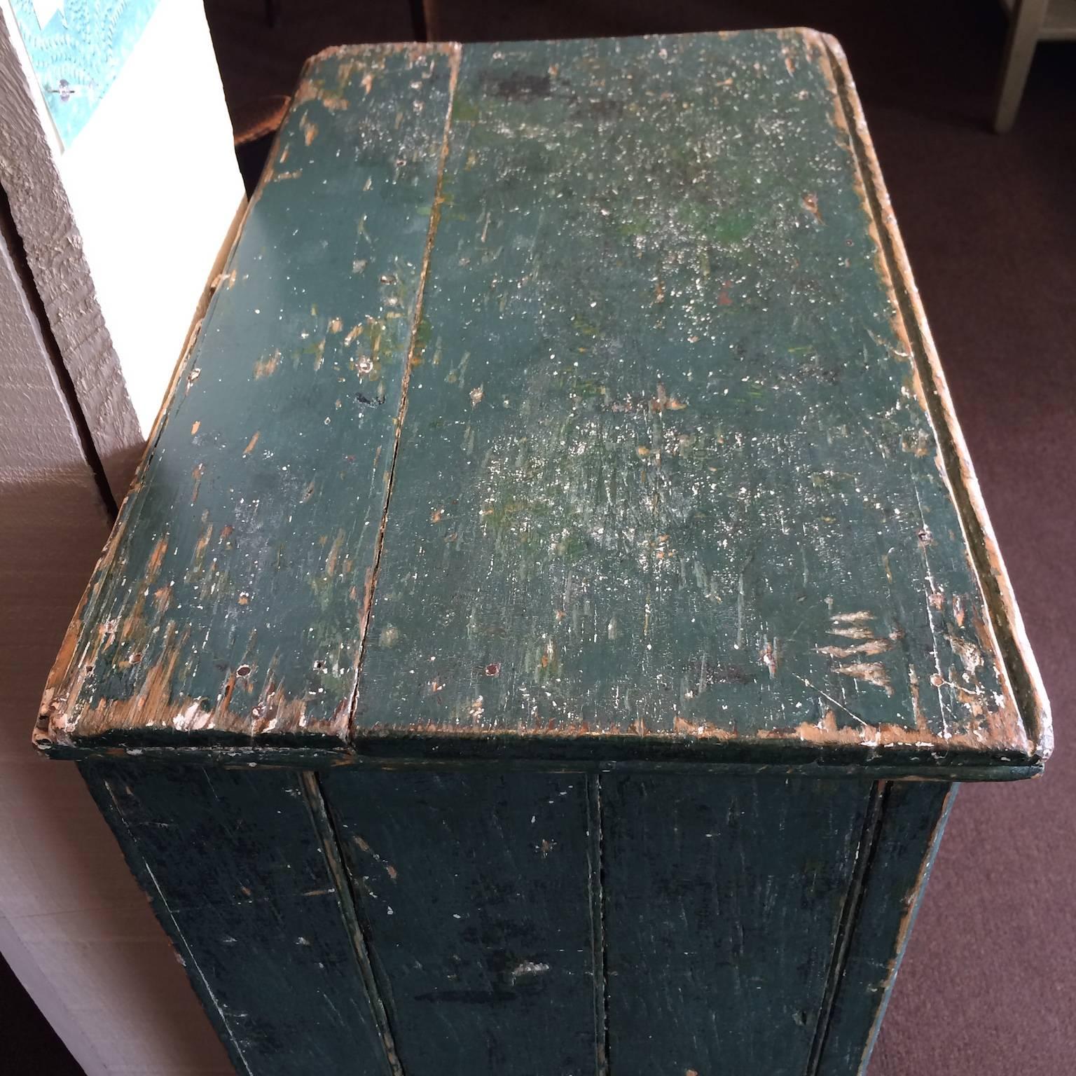 Canadian Green Single Door Cupboard For Sale