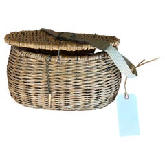 Mid-Sized Fishing Creel with Cotton Web Strap