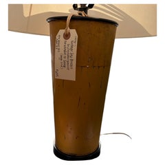 Vintage Sap Bucket in Yellow Paint Converted to Lamp