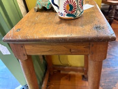 Natural Pine Joint Stool (Quebec c. 1830)