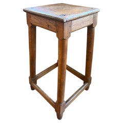 Natural Pine Joint Stool / Side Table, Quebec circa 1830