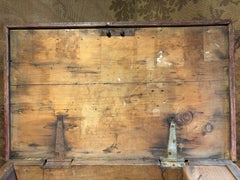 19th Century Nova Scotia Painted Trunk with Eight-Point Star, Original Paint