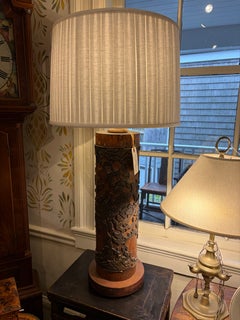 Antique Wallpaper Printing Roller Lamp c. 1800s France