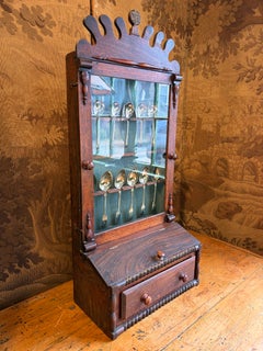 Irish Folk Art Spoon Rack, 19th Century Carved Wood, c. 1880