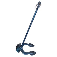Anker im „Stockless“-Stil aus Eisen aus dem 19. Jahrhundert, maritime Volkskunst