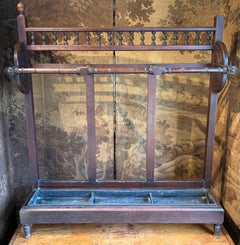 Edwardian Mahogany Stick Stand by James Shoolbred & Co., London, c. 1900