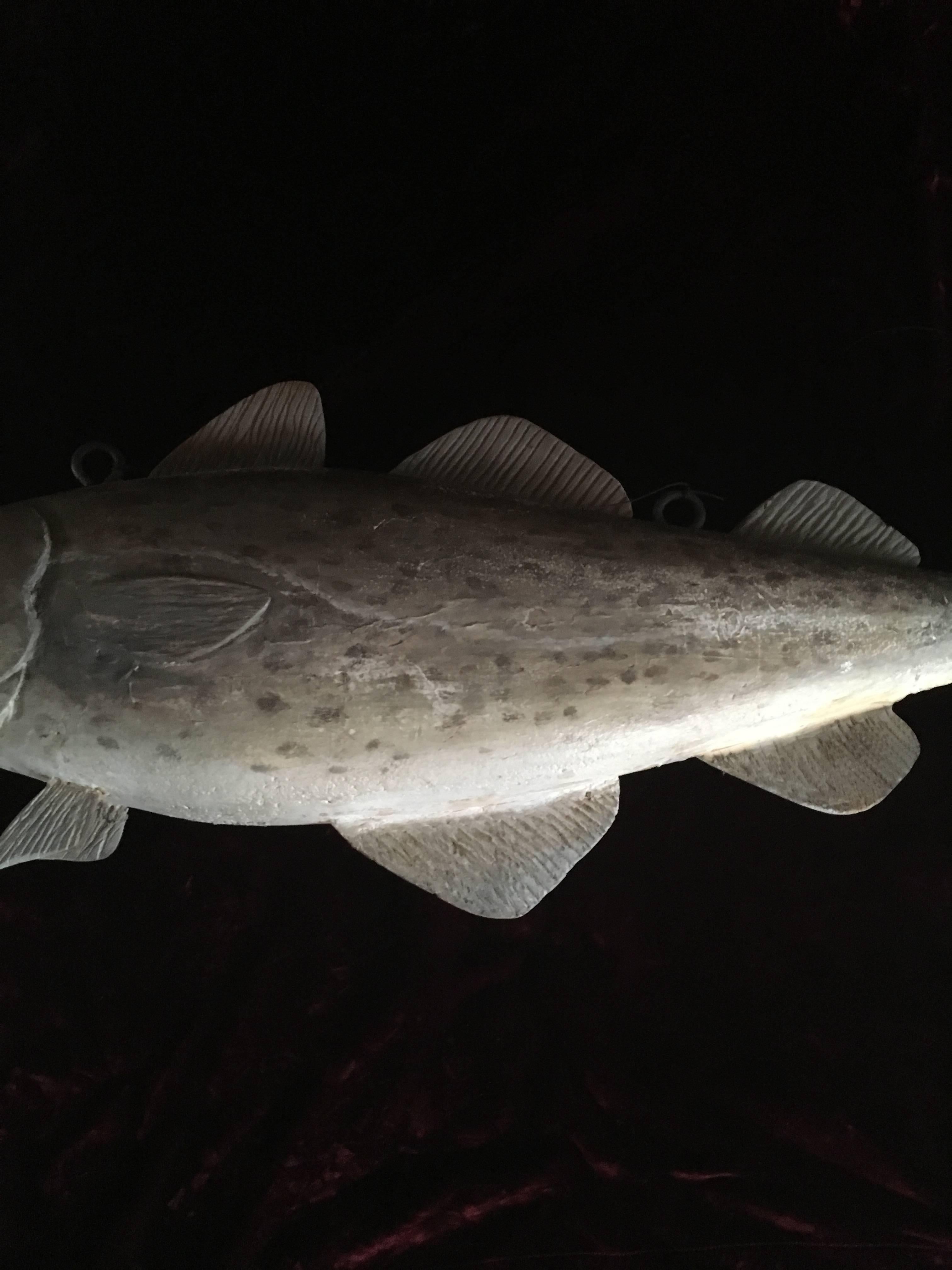 American Folk Art Carved Cod Fish