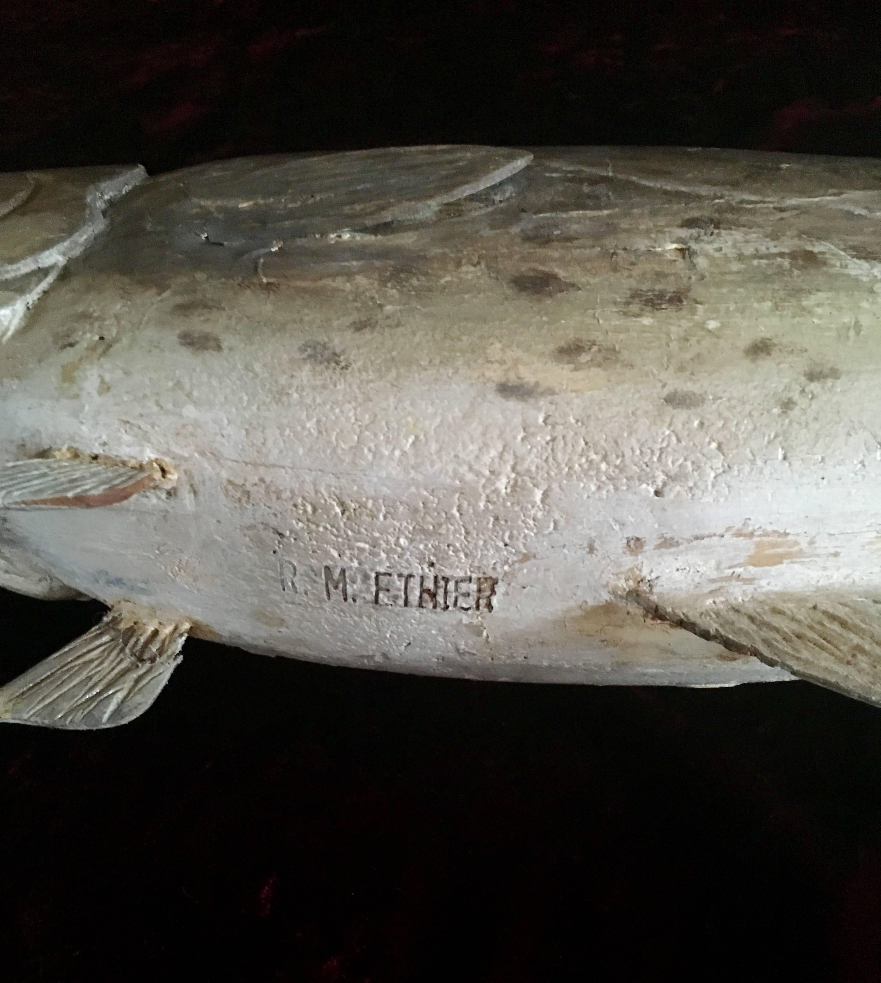 Hand-Carved Folk Art Carved Cod Fish