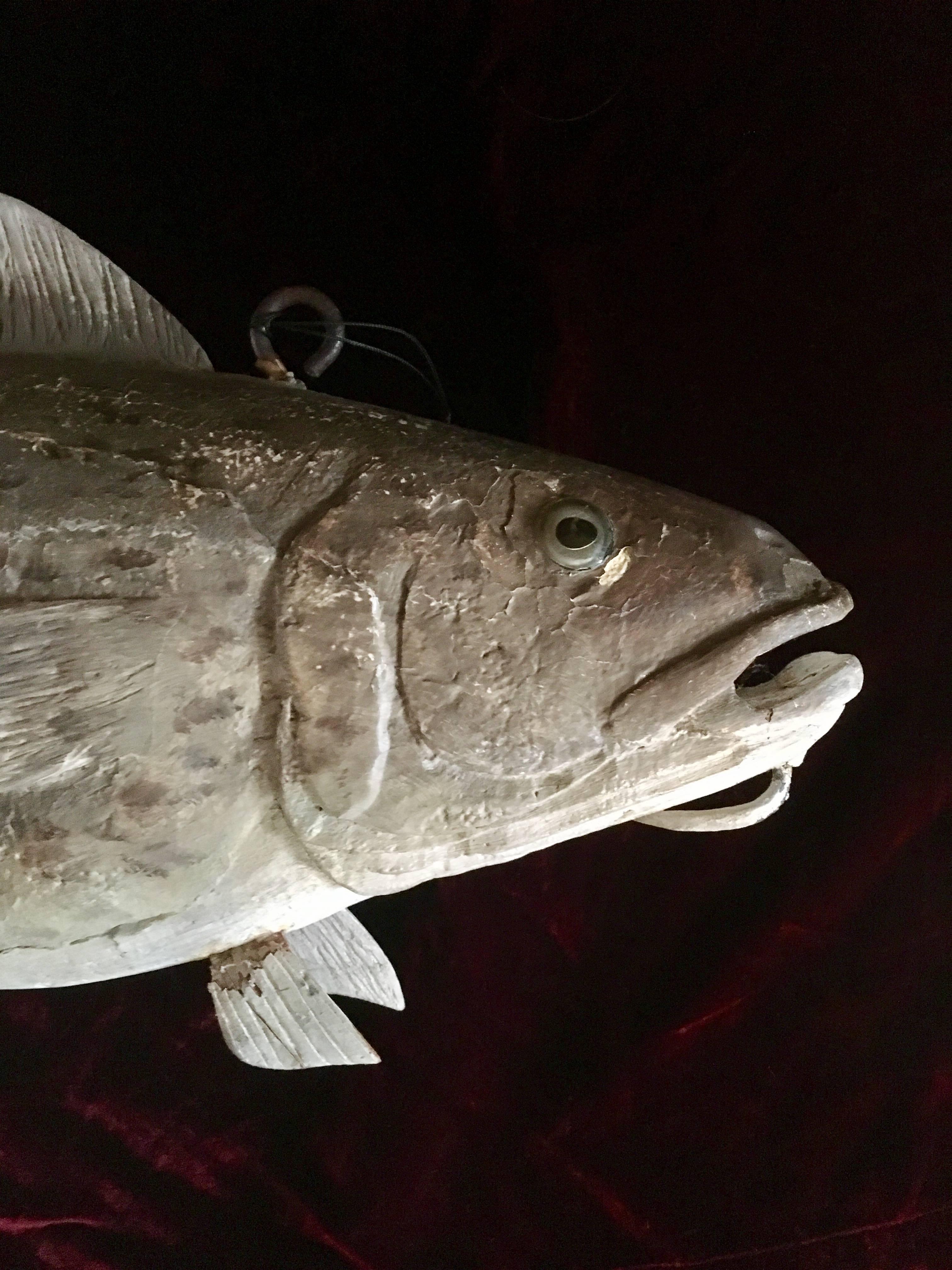 Wood Folk Art Carved Cod Fish