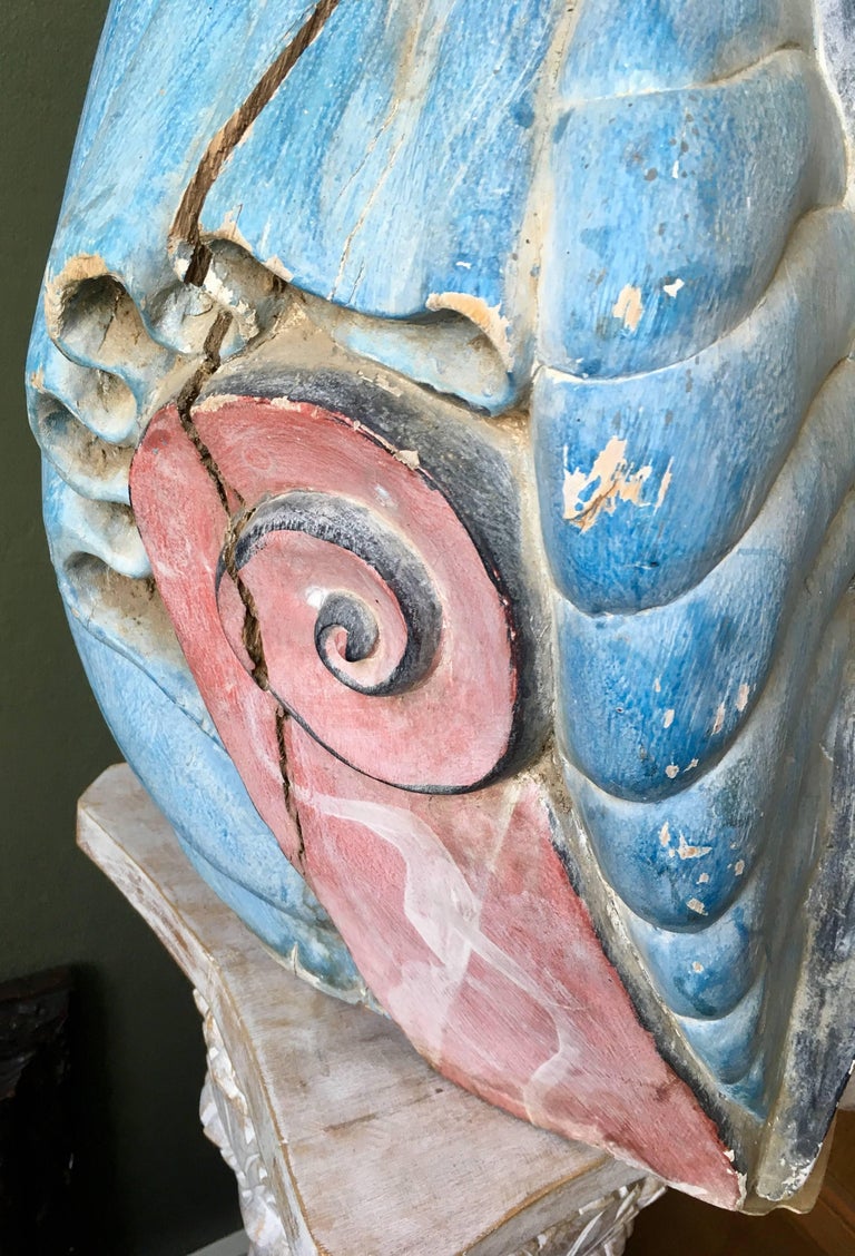 Antique Carved and Decorated Ship's Figurehead, circa 1890 For Sale at