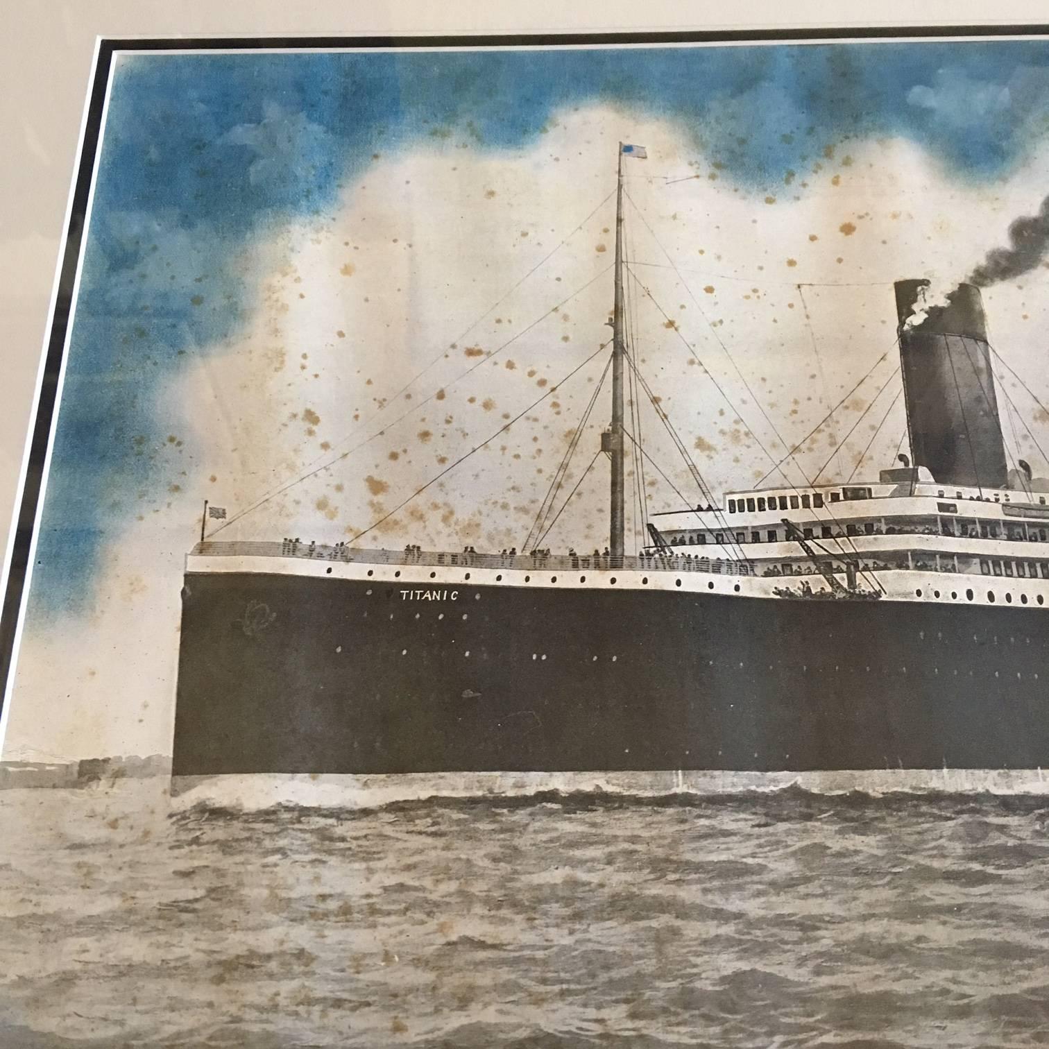 Period Printed Broadside of the Titanic Catastrophe, Published on April 15, 1912 In Good Condition In Nantucket, MA