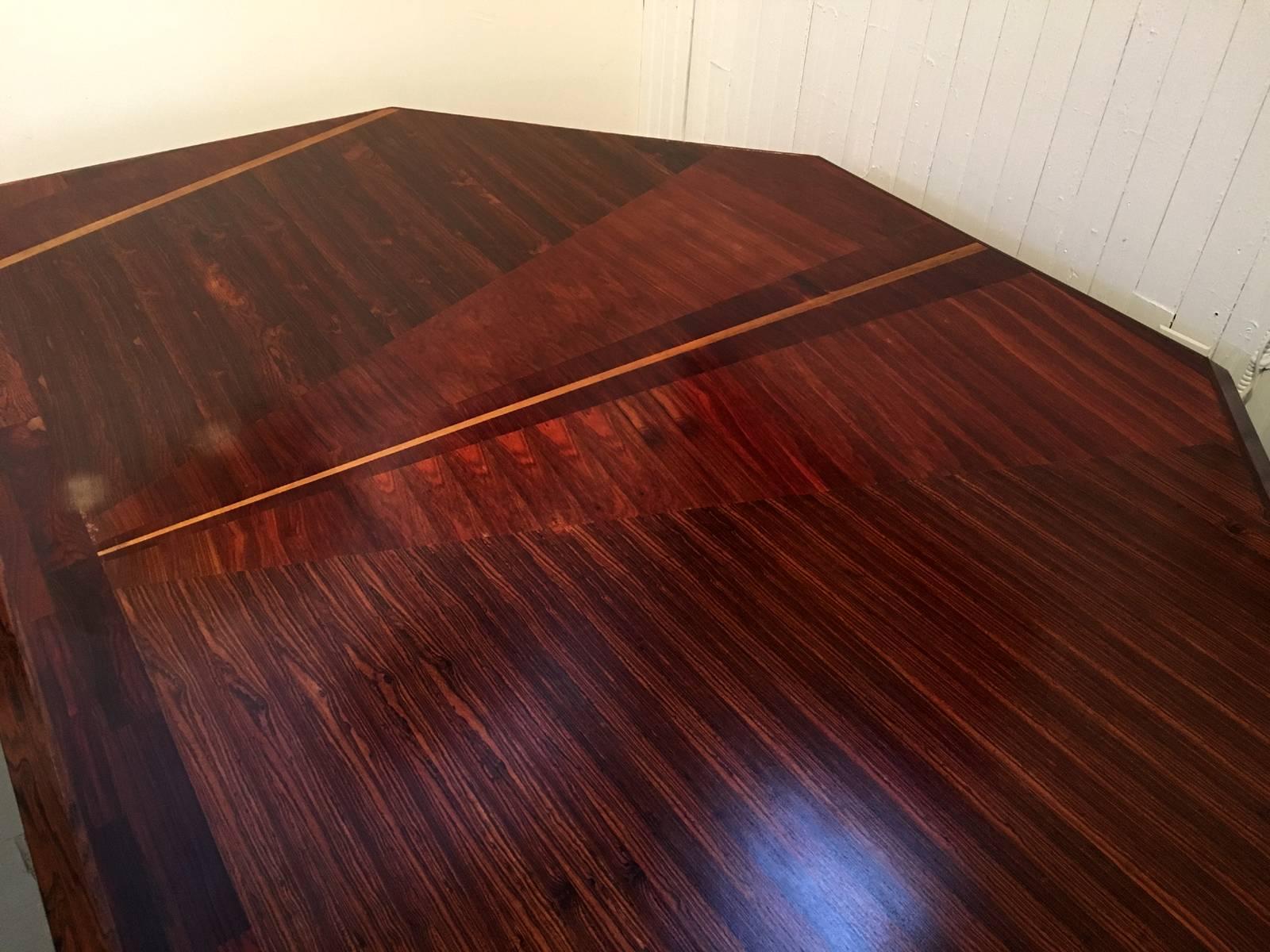 Mid-Century Modern Rosewood Diamond Desk and Chair by Don Shoemaker