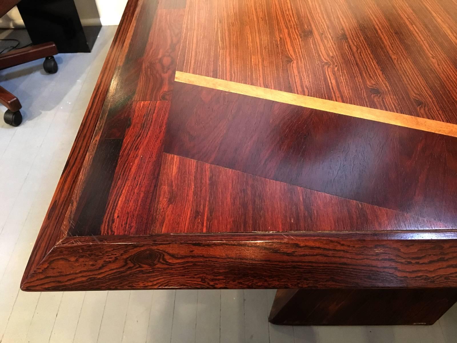 Mexican Rosewood Diamond Desk and Chair by Don Shoemaker
