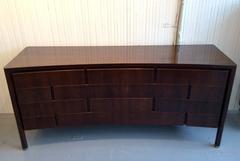 Architectural walnut dresser by Edmond Spence