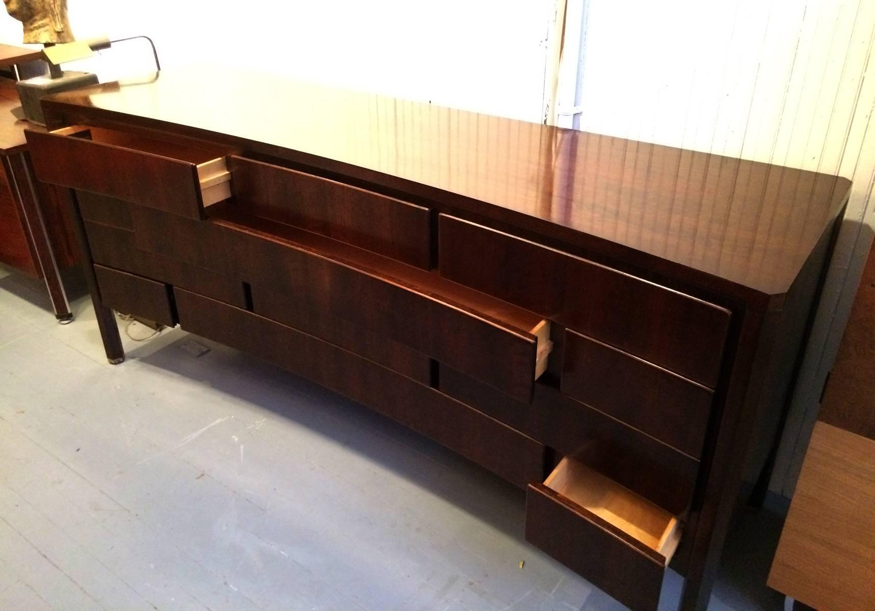 Mid-20th Century Architectural walnut dresser by Edmond Spence For Sale