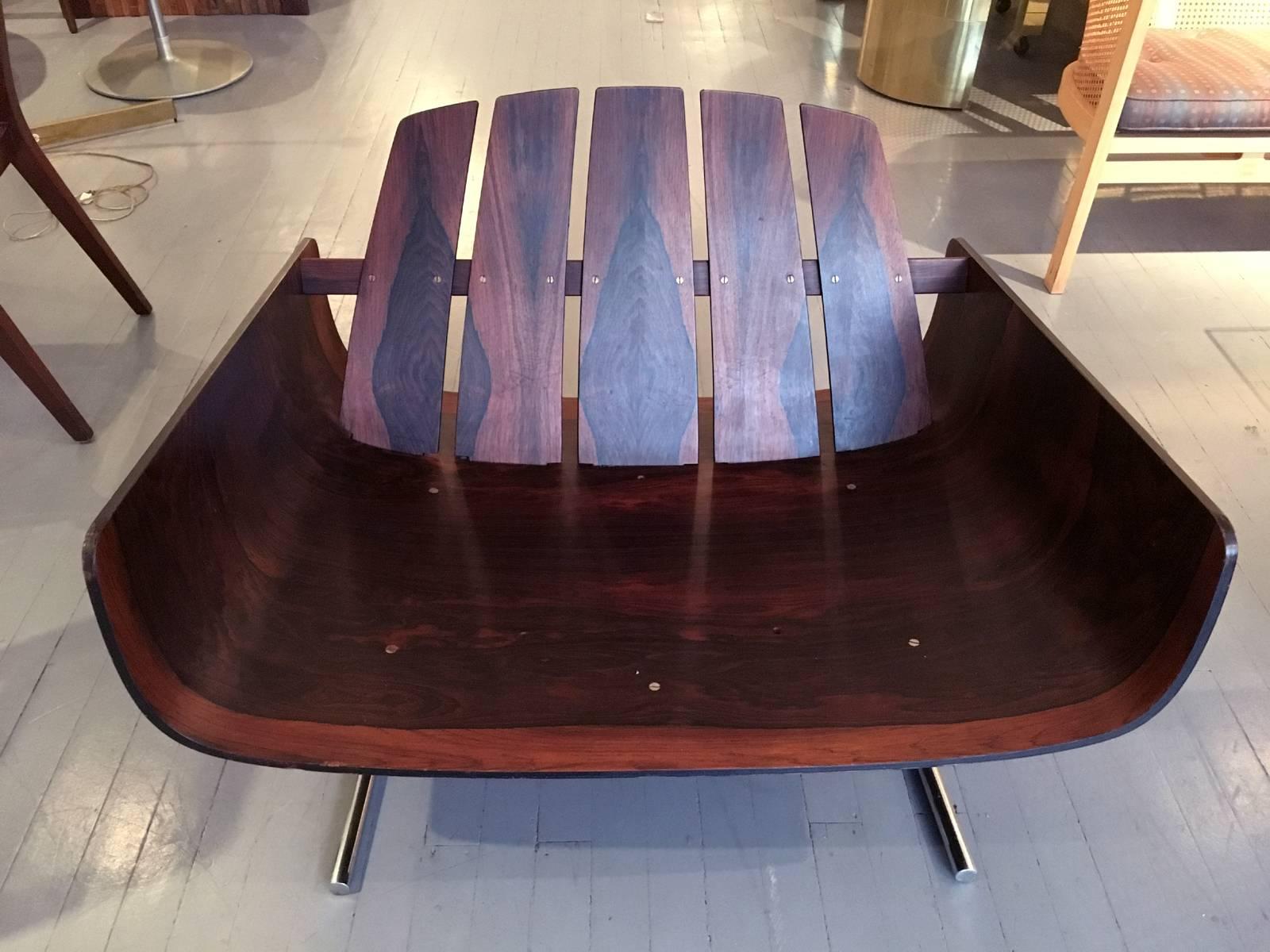 Mid-20th Century Brazilian Rosewood Lounge Chair by Jorge Zalszupin For Sale
