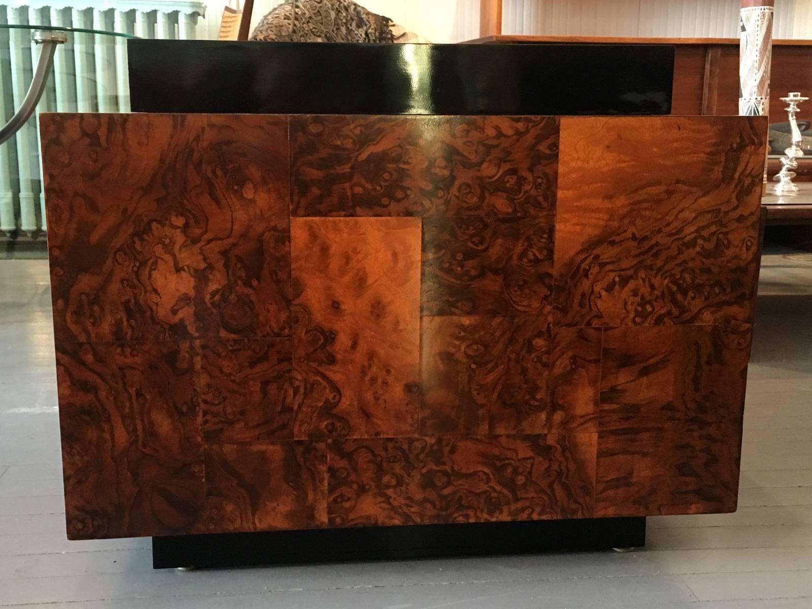 Burl Wood Patchwork Table by Paul Evans In Good Condition For Sale In Atlanta, GA