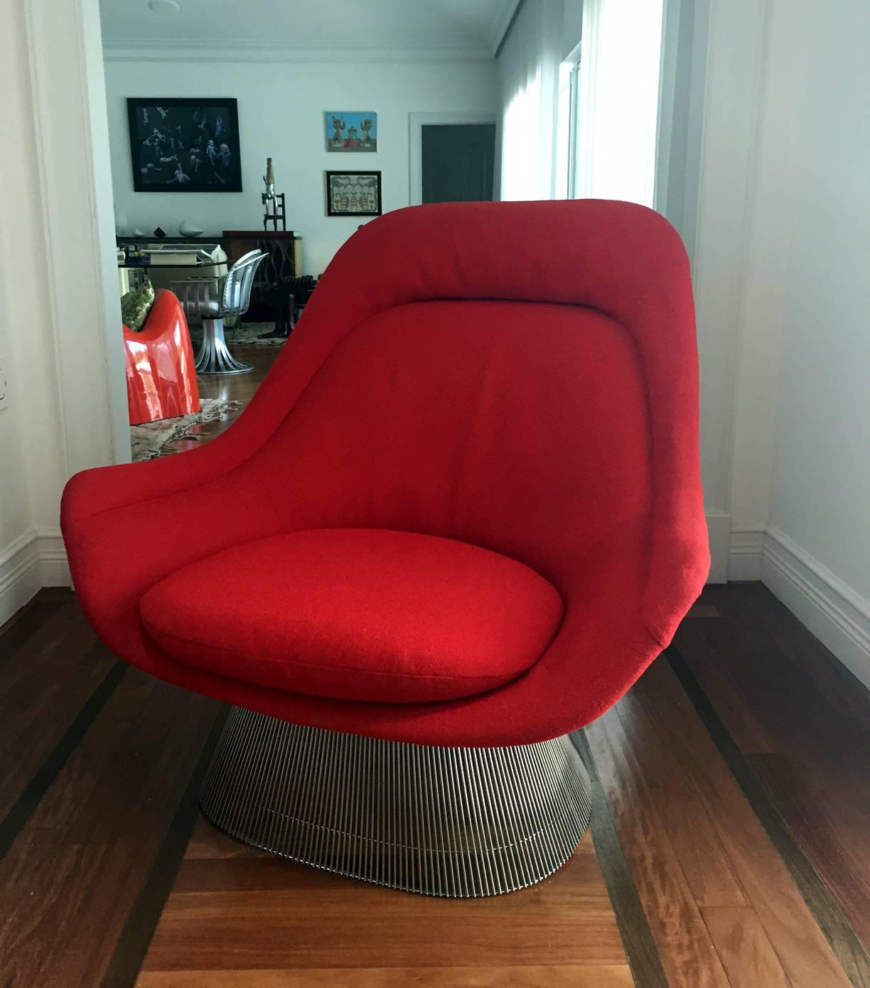 Plated Pair of Lounge Chairs by Warren Platner for Knoll