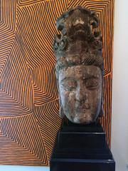 Large Wood Sculpture of Boddhisatva Head Ming Dynasty