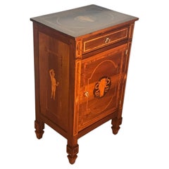 Italian Provincial Neoclassical Walnut and Yew Marquetry Cabinet, circa 1780