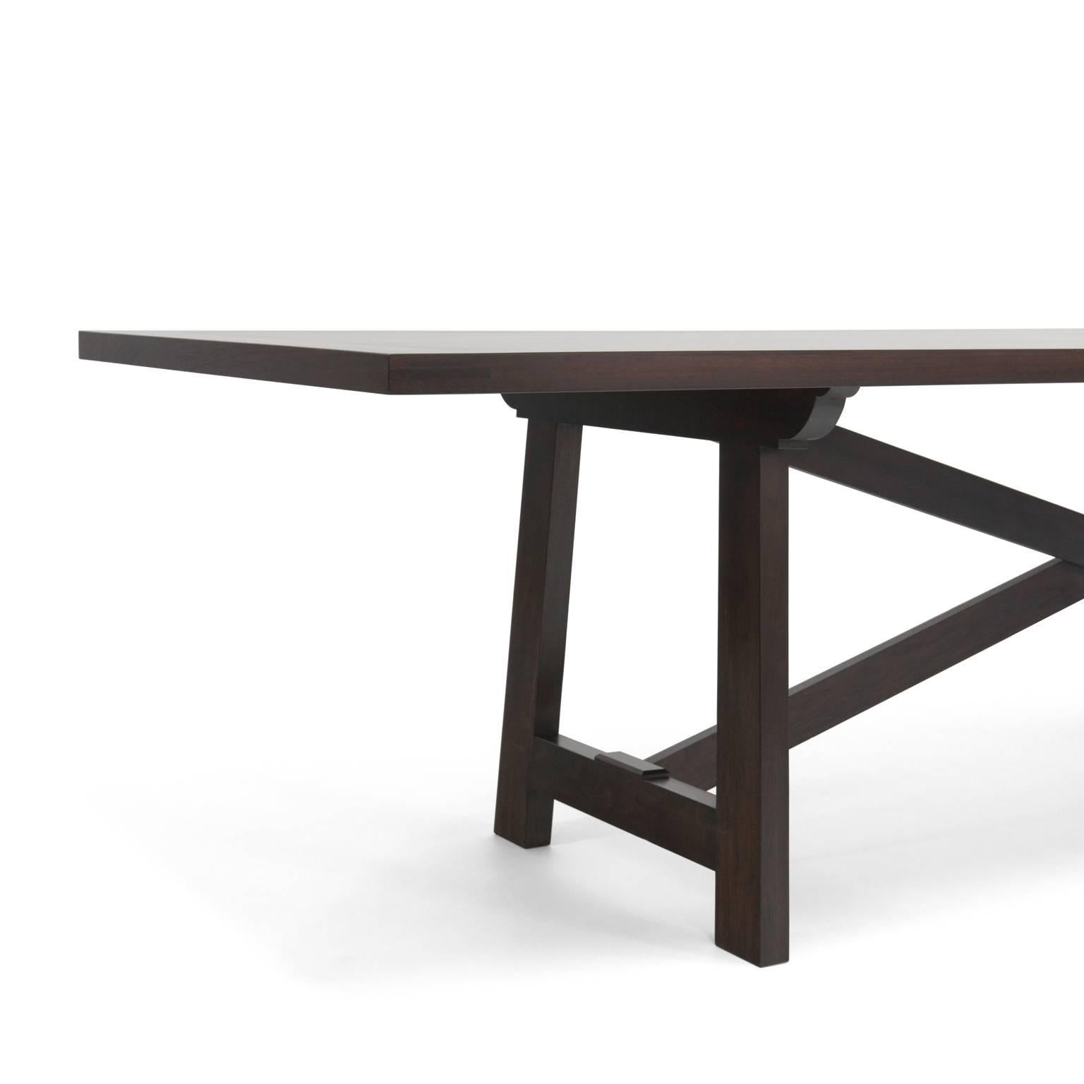 Atelier Demiurge Collection Siena Dining Table shown in walnut with mink finish, including two 18" extension leaves. Inquire for finish and extension options.

Atelier Demiurge Collection pieces are made to order, and custom sizes are