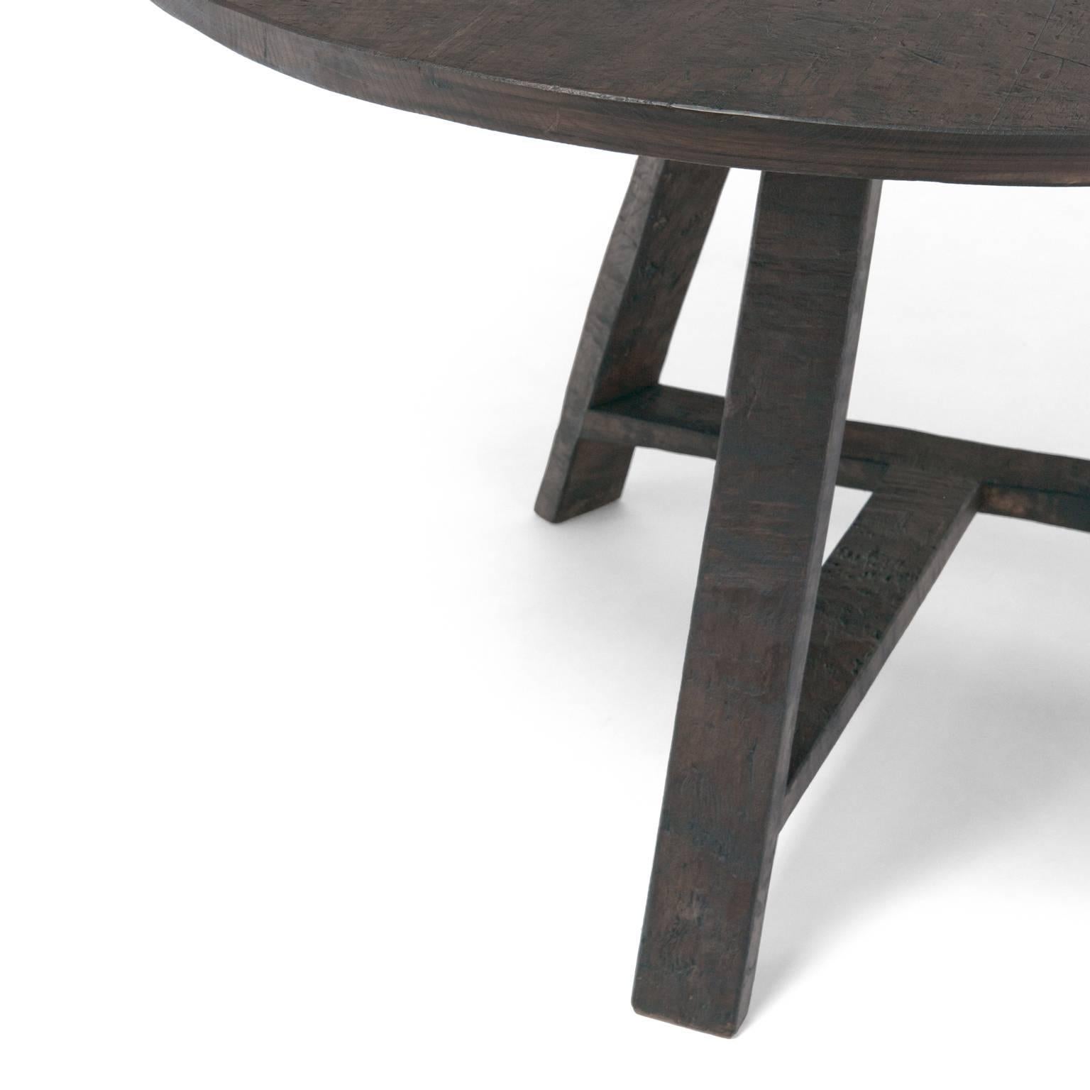 Atelier Demiurge Collection Basque Center Table shown in 18th century chestnut with brown wax finish. Inquire for finish and extension options.

Atelier Demiurge Collection pieces are made to order and custom sizes are available. Please contact the