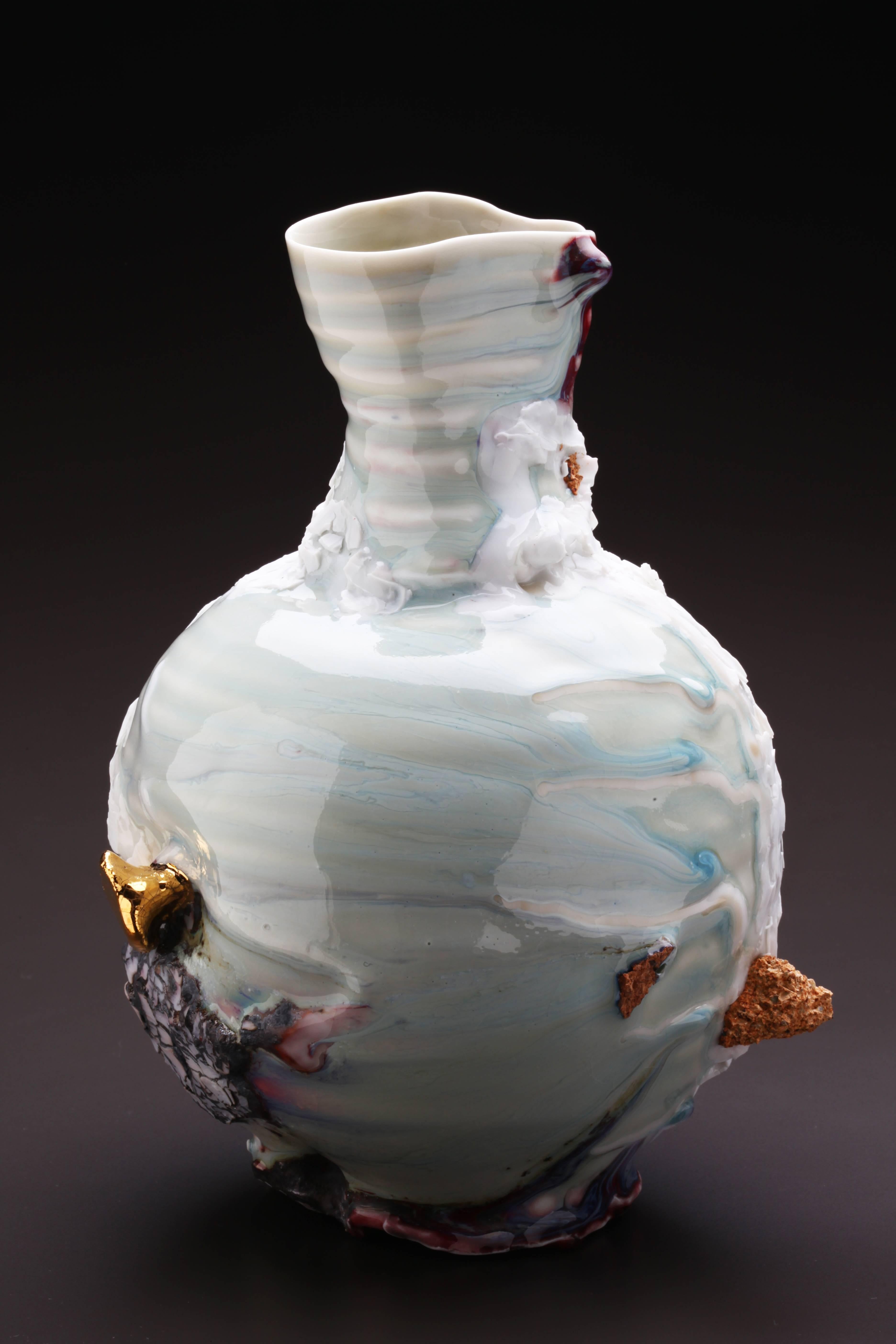 Contemporary Ceramic Memory Drift Jar by Gareth Mason In Excellent Condition For Sale In New York, NY