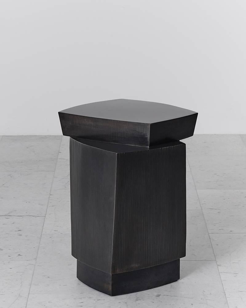 Gary Magakis, Ledges Three Blackened Steel Side Table, USA, 2016 In Excellent Condition For Sale In New York, NY