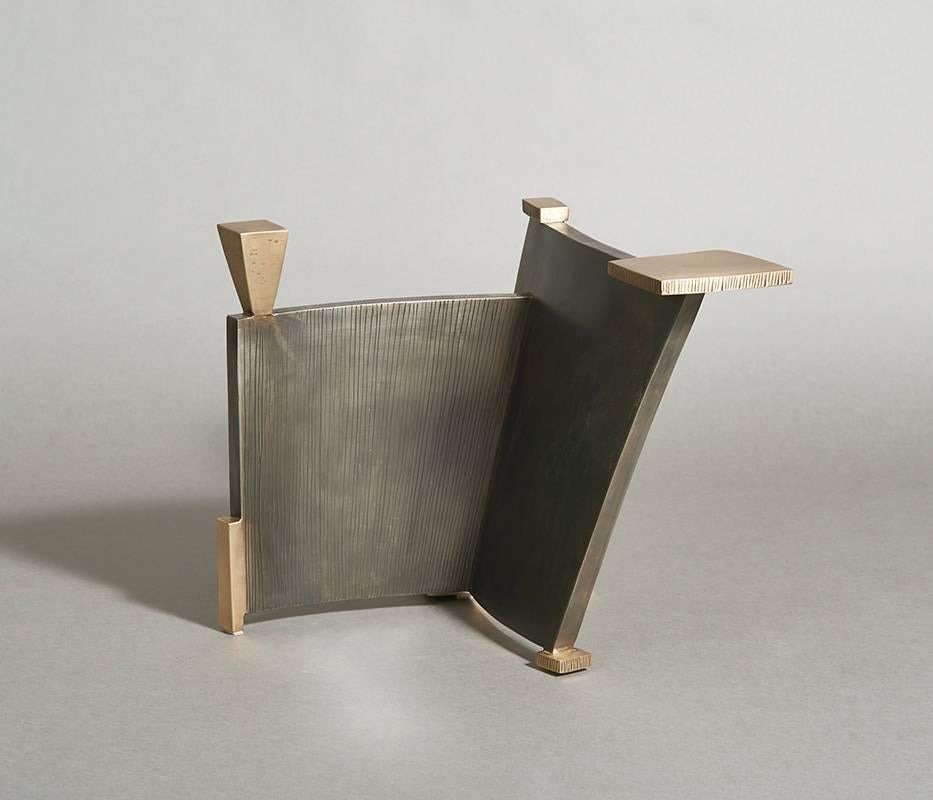 Gary Magakis, Steel and Bronze Sculptural Low Table, USA, 2015 For Sale 6