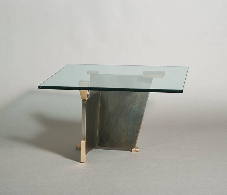 Gary Magakis, Steel and Bronze Sculptural Low Table, USA, 2015 For Sale 5