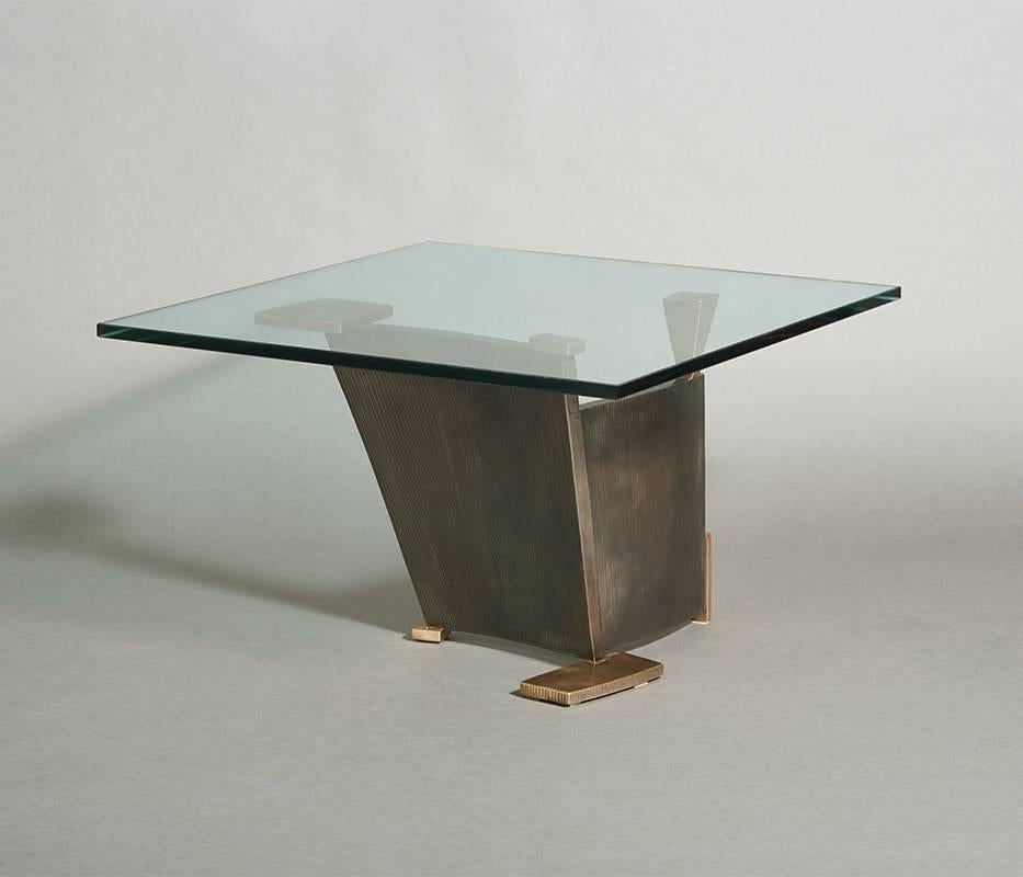 Gary Magakis, Steel and Bronze Sculptural Low Table, USA, 2015 For Sale 2