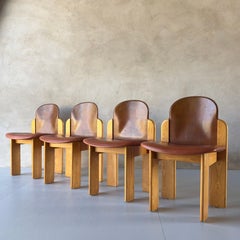 Set of 4 dining chairs design by Silvio Coppola for Fratelli Montina Italy 1970s