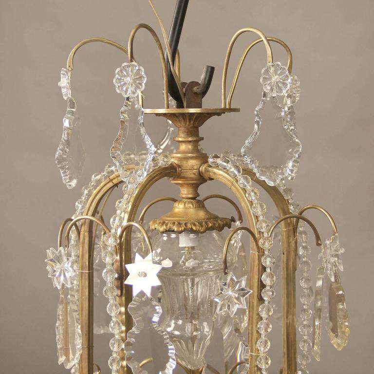 Late 19th Century Gilt Bronze and Crystal Chandelier For Sale at 1stDibs