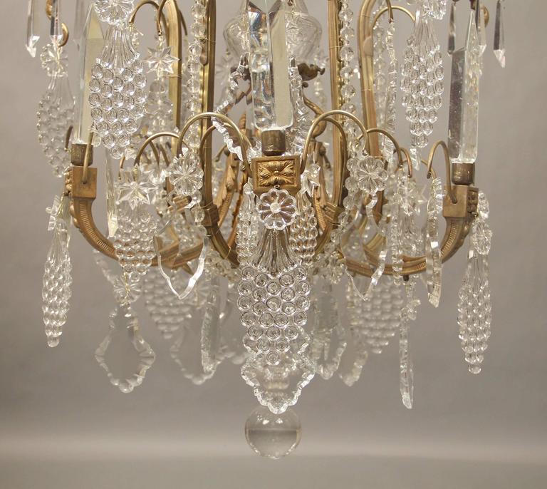 Late 19th Century Gilt Bronze and Crystal Chandelier For Sale at 1stDibs