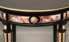 Special Late 19th Century Gilt Bronze and Viennese Enamel Lamp Table