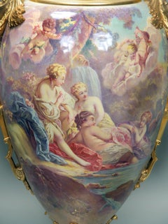 Beautiful Palace Size Late 19th Century Gilt Bronze-Mounted Sèvres Vase