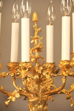 19th Century Régence Style Gilt Bronze and Marble Candelabra by Robert Freres