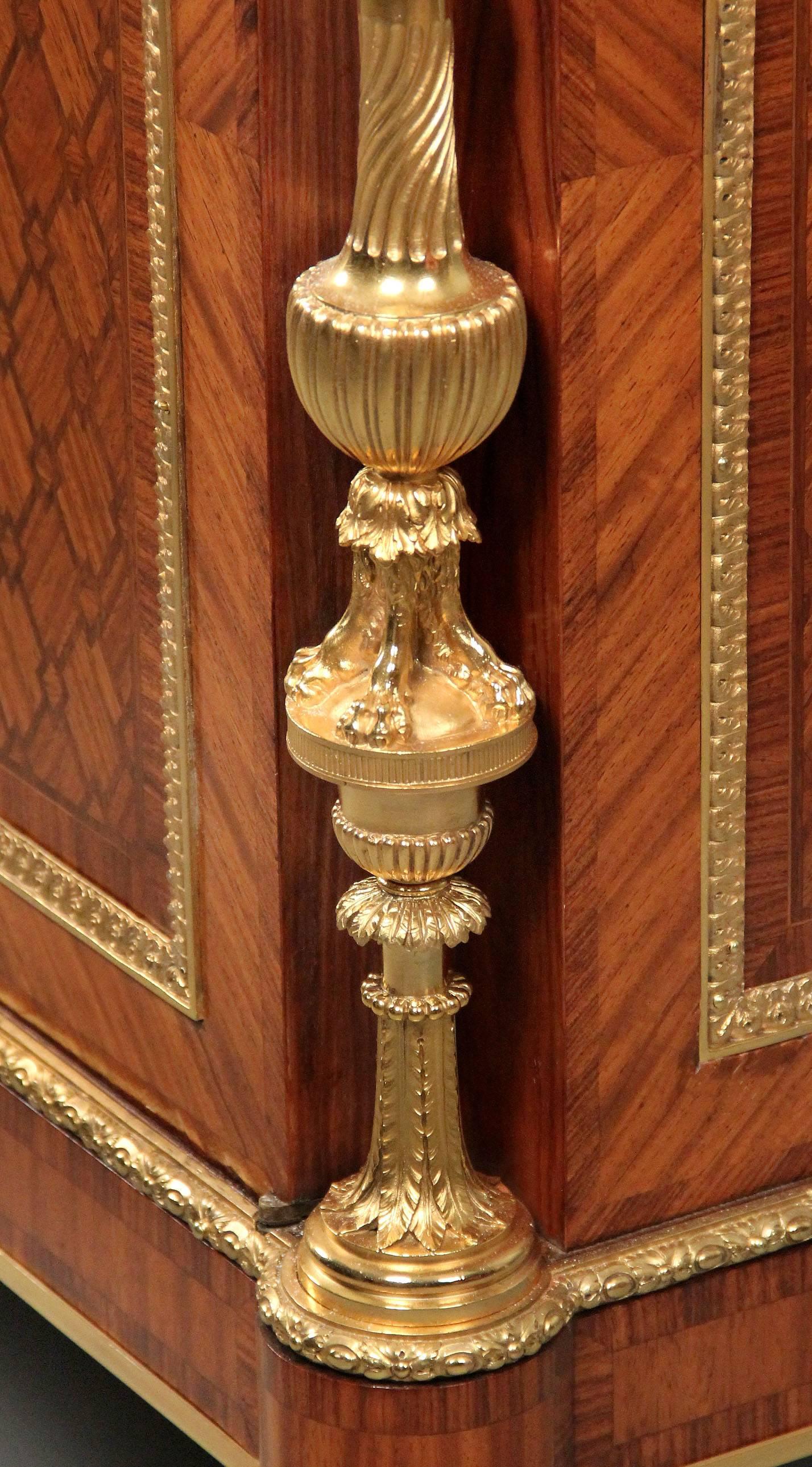 Fantastic Late 19th Century Gilt Bronze and Parquetry Commode by Zwiener Jansen In Good Condition In Long Island City, NY