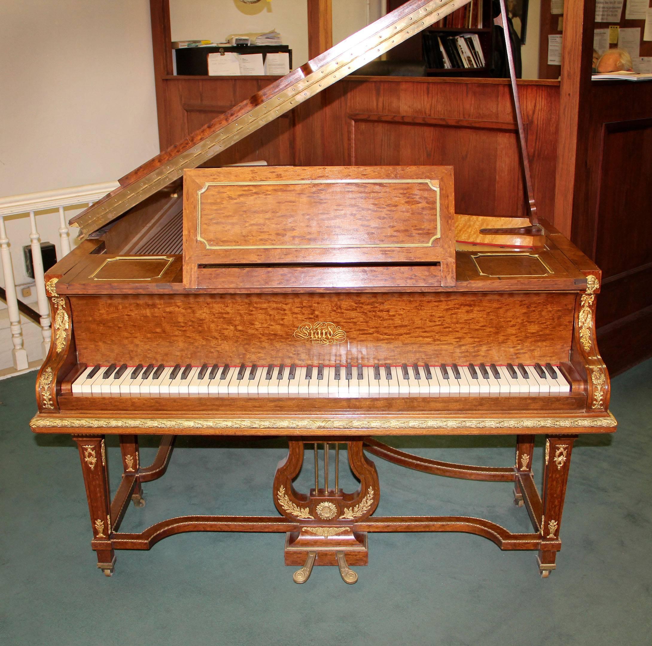 Belle Époque Wonderful Turn-of-the-Century Gilt Bronze-Mounted Grand Erard Piano