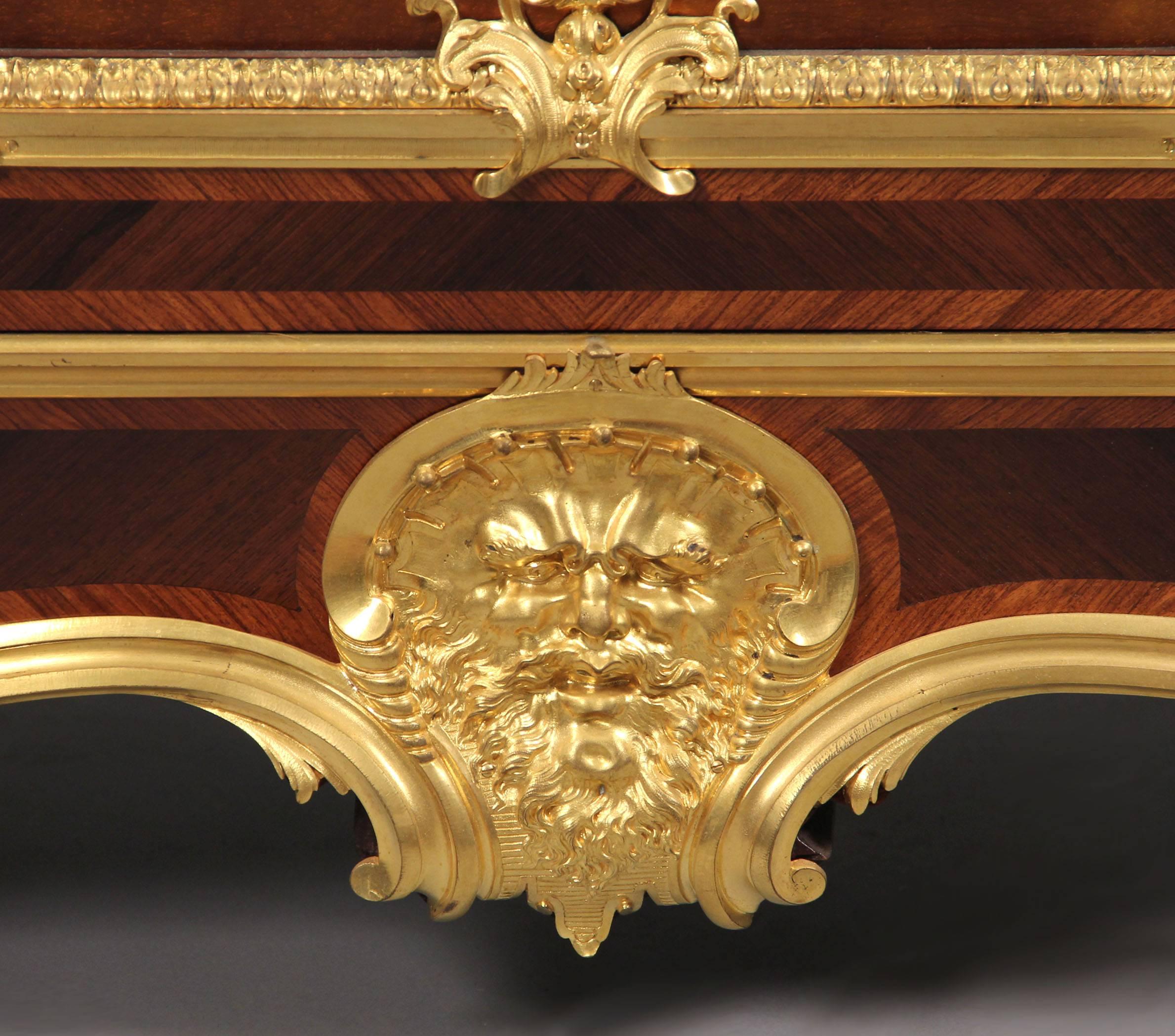 Marble Fine 19th Century Gilt Bronze-Mounted Cabinet by Joseph Zwiener For Sale
