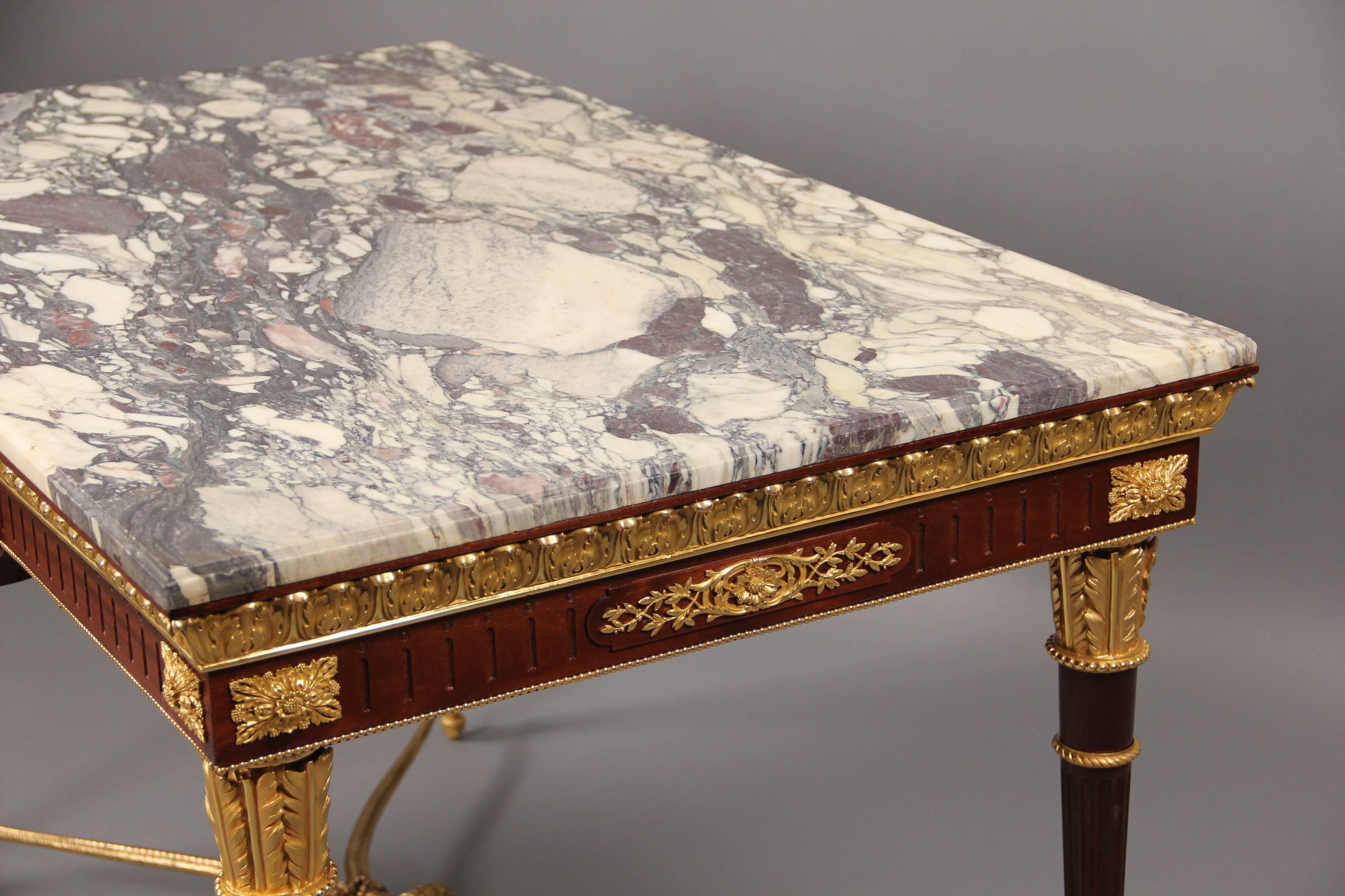Fantastic Late 19th Century Gilt Bronze-Mounted Center Table In Good Condition In New York, NY