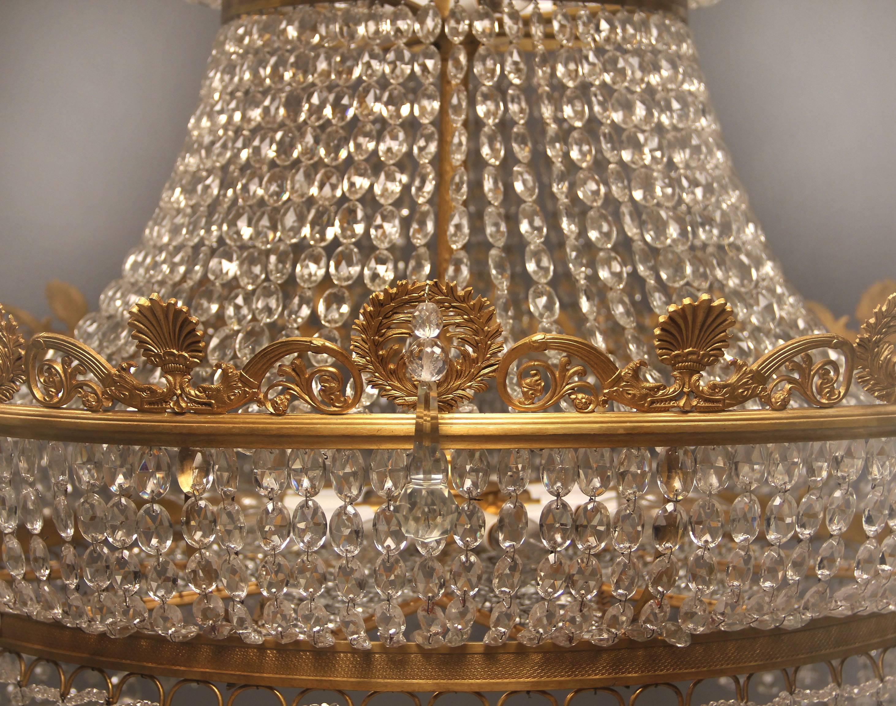Belle Époque Large and Beautiful Late 19th Century Russian Empire Style Chandelier For Sale