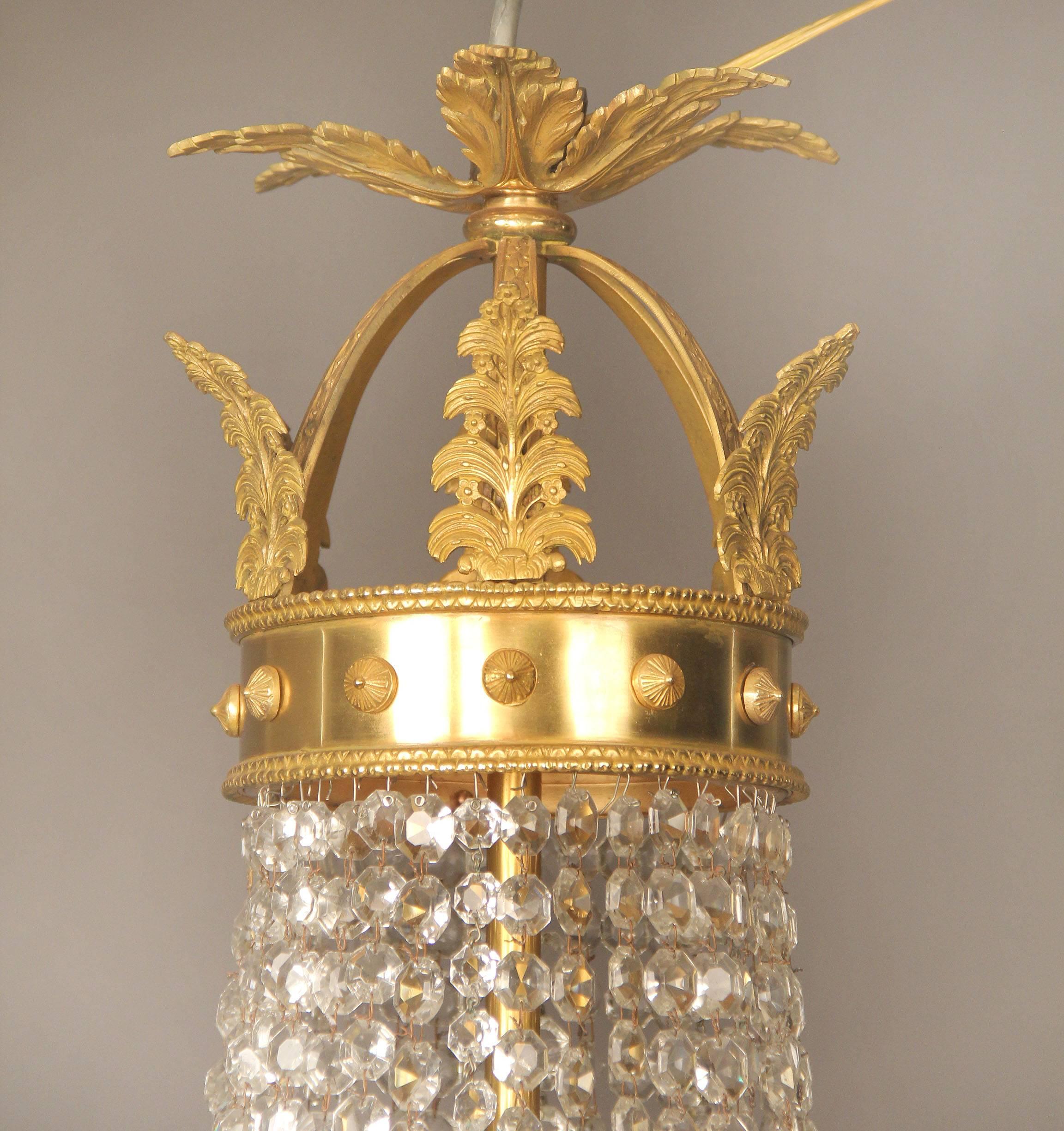 Belle Époque Superbe lustre de style russe de la fin du XIXe siècle en vente