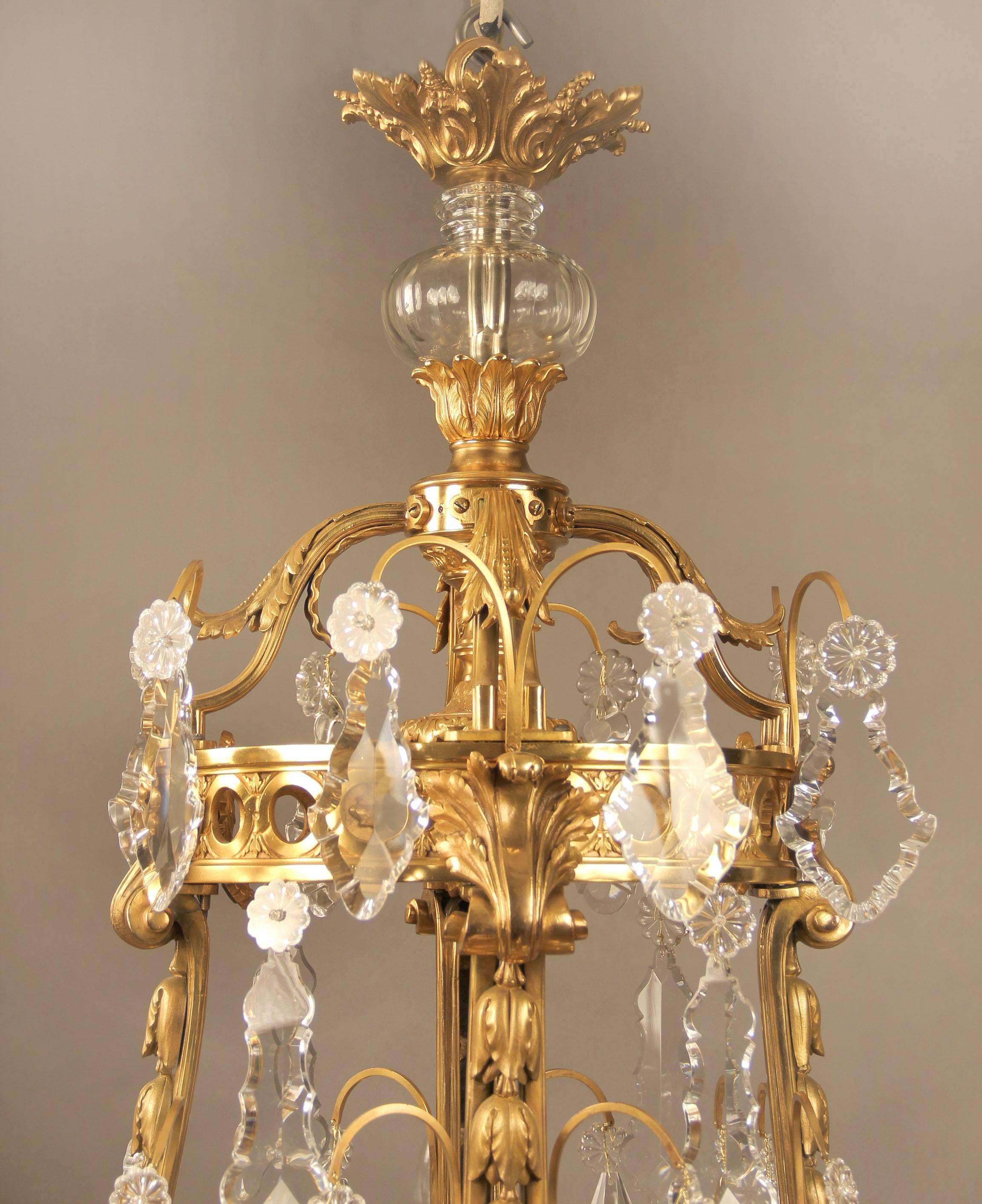 French Unique Late 19th Century Regence Style Chandelier