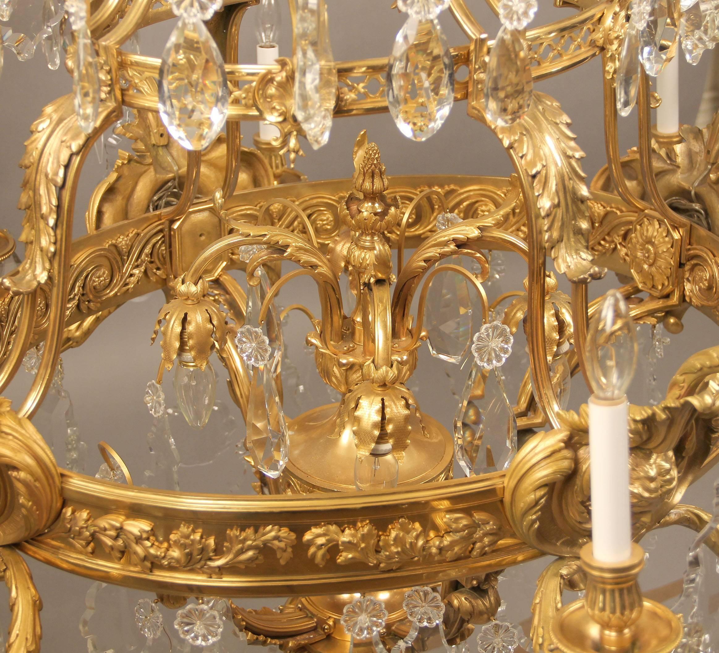 Unique Late 19th Century Regence Style Chandelier In Excellent Condition In New York, NY