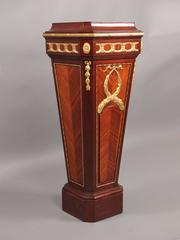 Large Late 19th Century Gilt Bronze Mounted Wood Pedestal