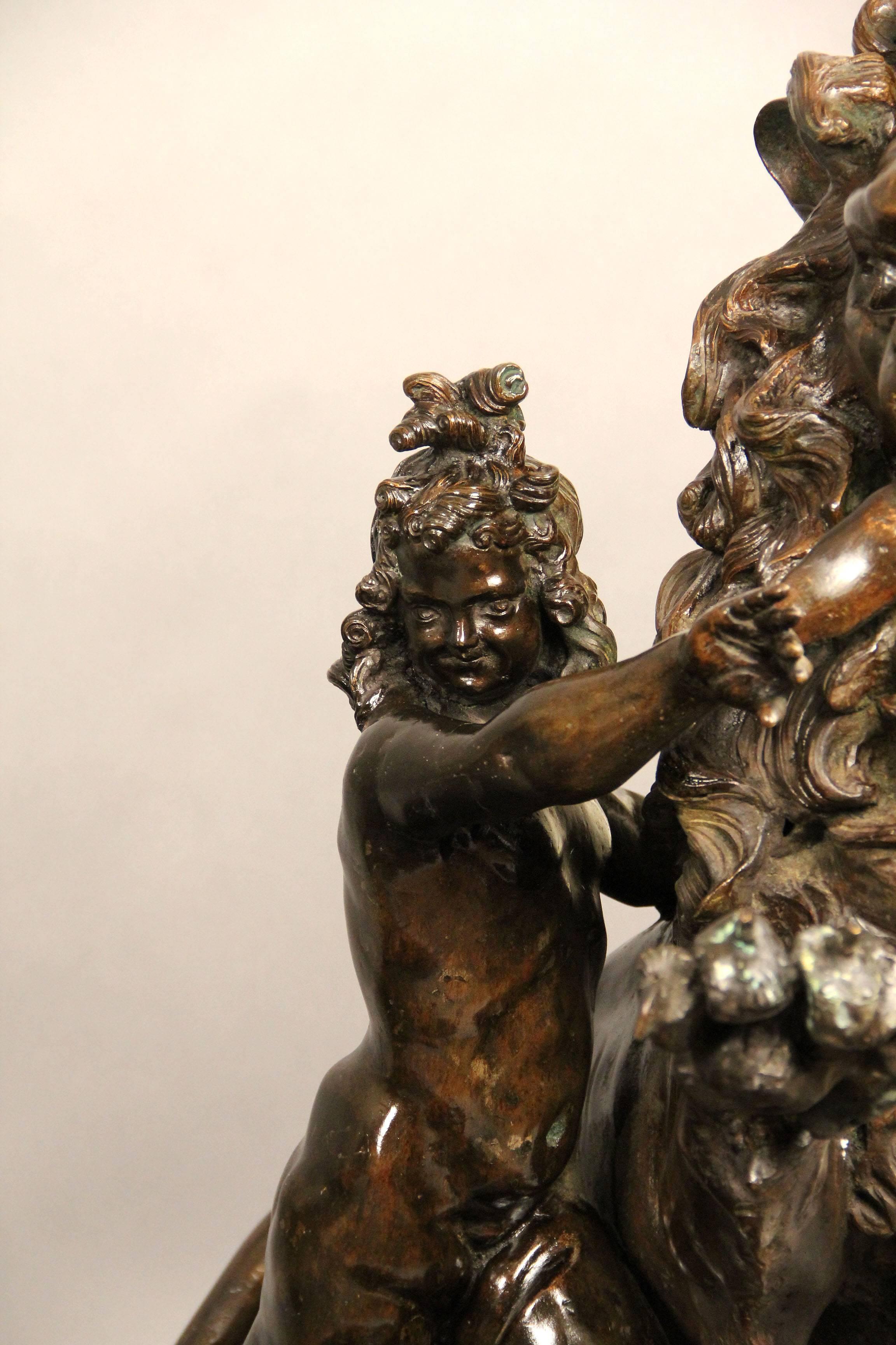 French Large Pair of Early 20th Century Bronzes of a Lion and Tiger For Sale