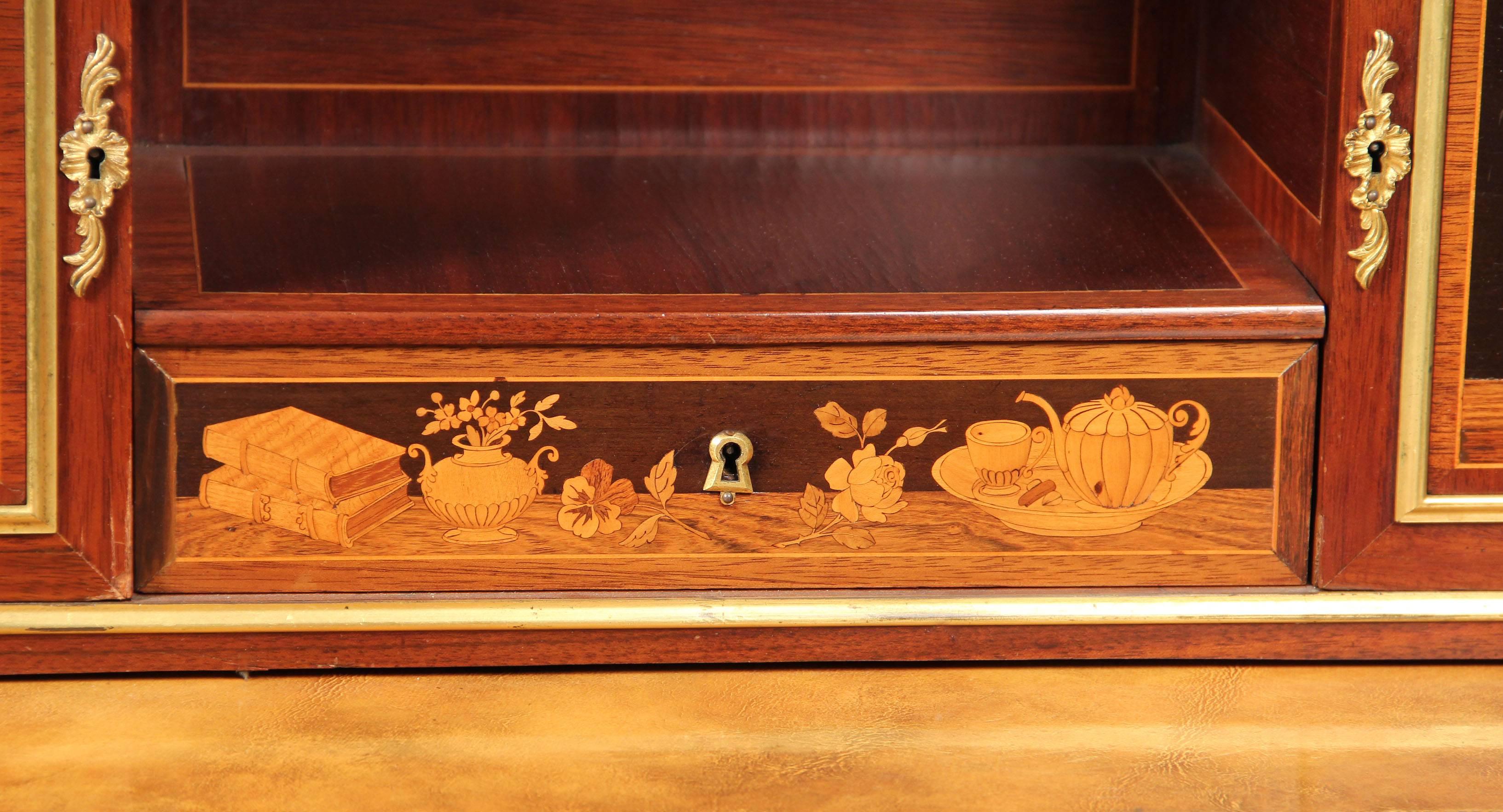 Belle Époque Fine Mid-19th Century Gilt Bronze Mounted Marquetry Desk by Guillaume Lexcellent For Sale